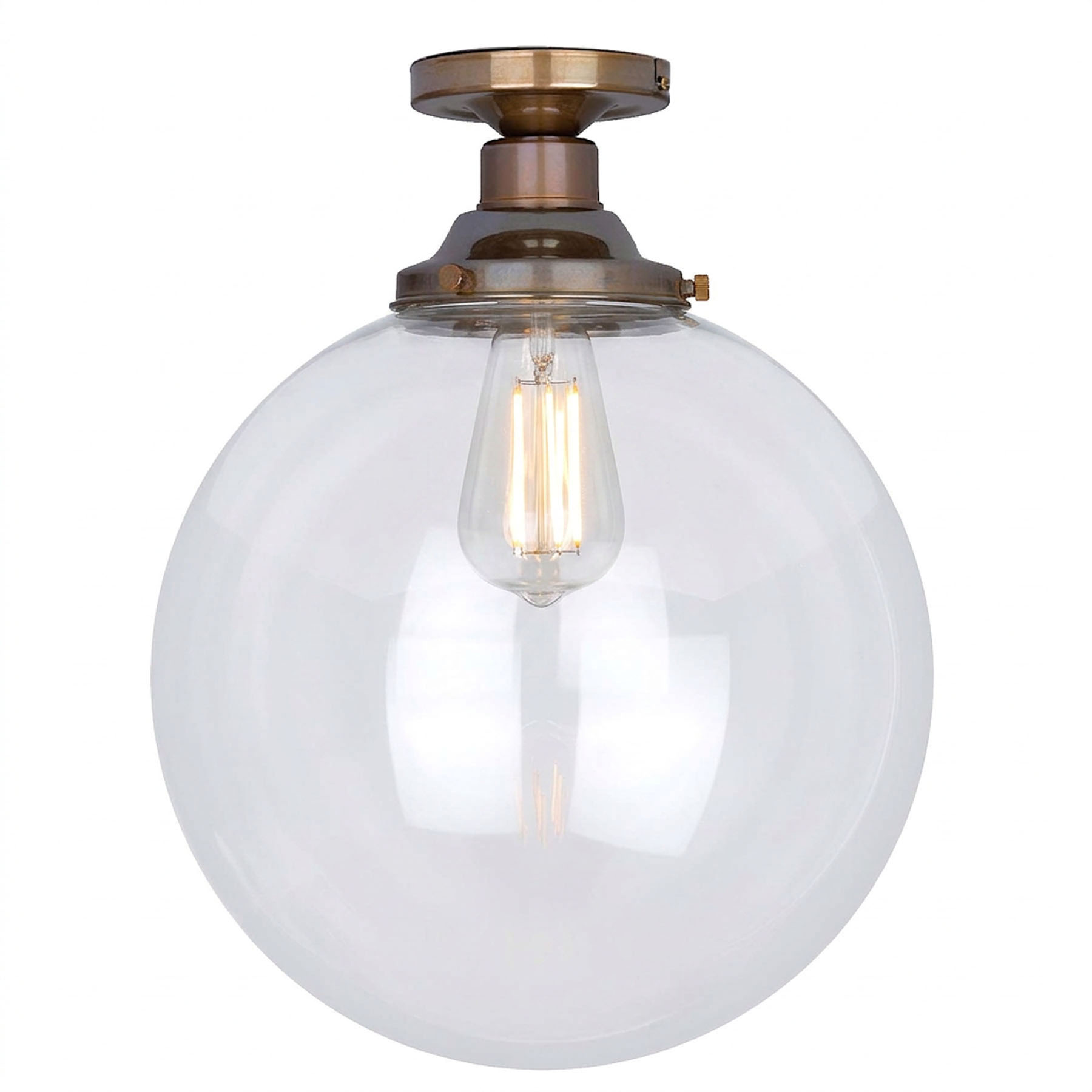 Große Glaskugel-Deckenleuchte Ø 30 cm