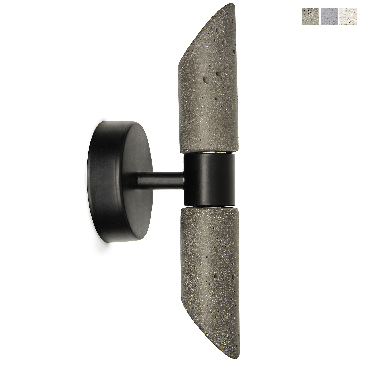 Up-Down-Röhren-Wandleuchte aus Beton PARKER