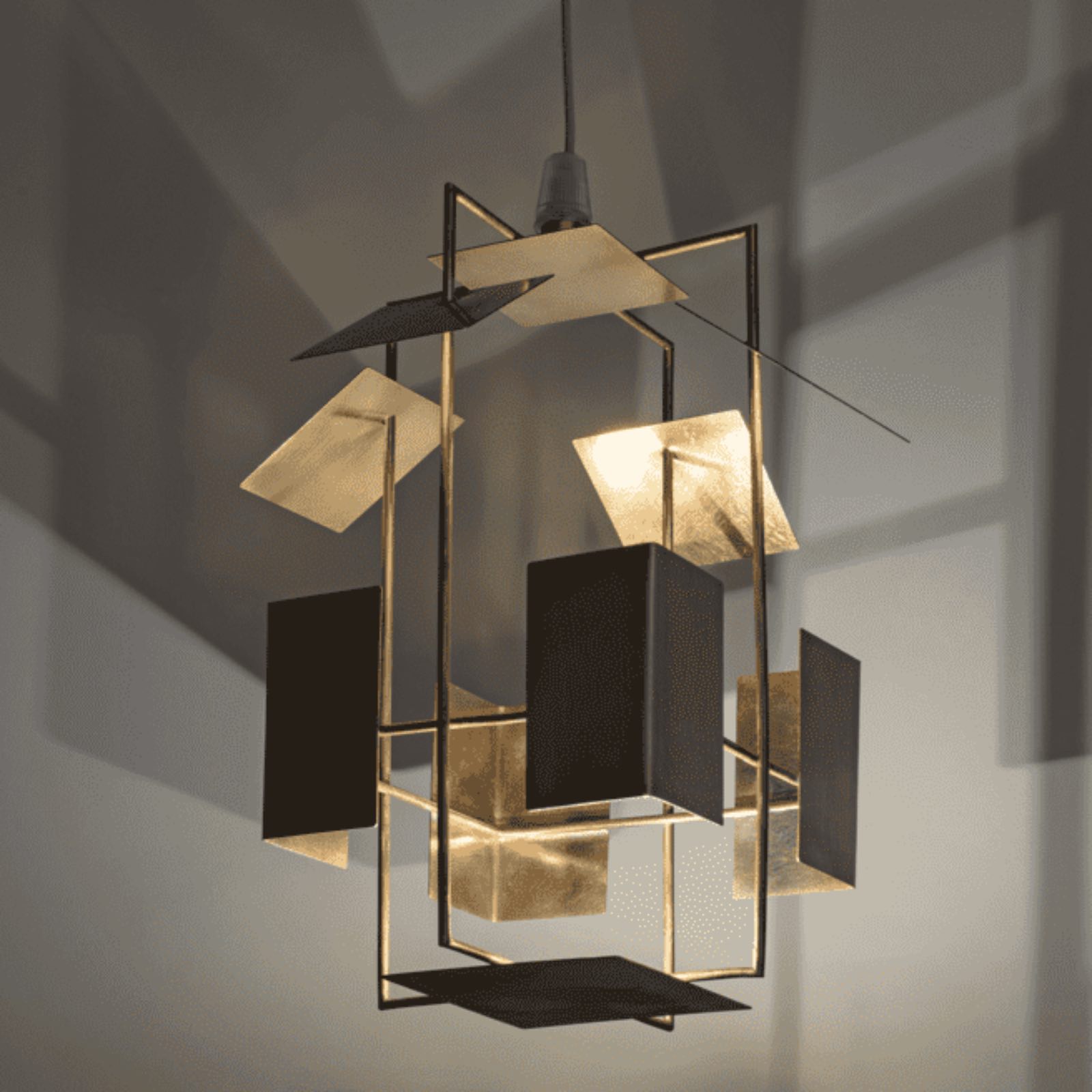 Hanging Brass Lighting Object LAMPION XL