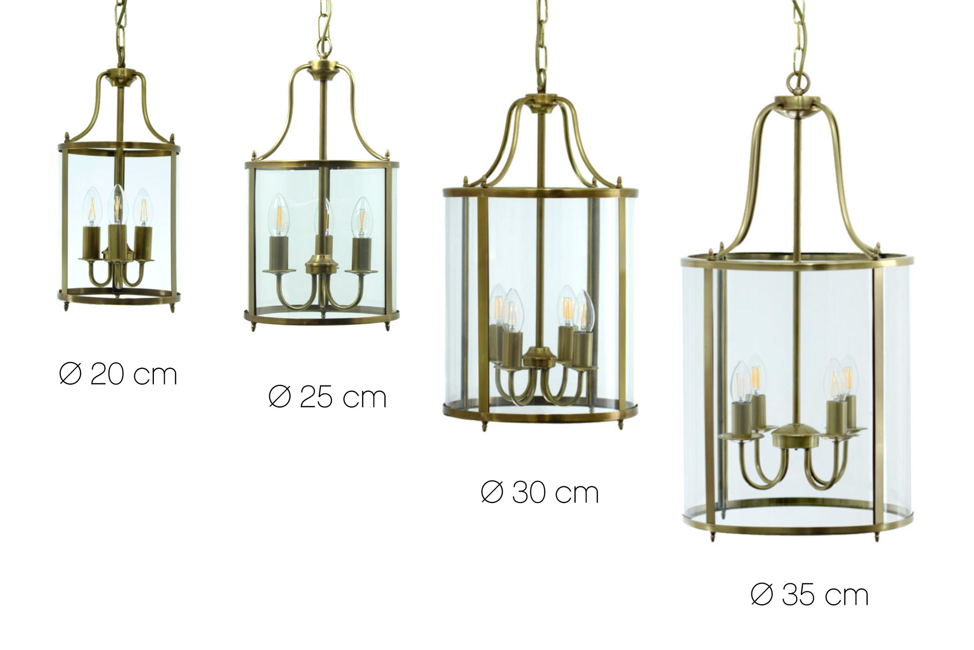 Round Pendant Light Lantern From France, Ø 20–35 cm, Fig. 3