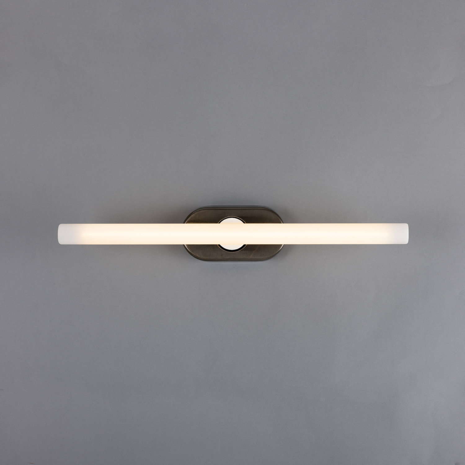 Brass Wall Light for Mirrors with LED Tube Bulb 30/50 cm: Messing alt-silbern patiniert, Modell 2
