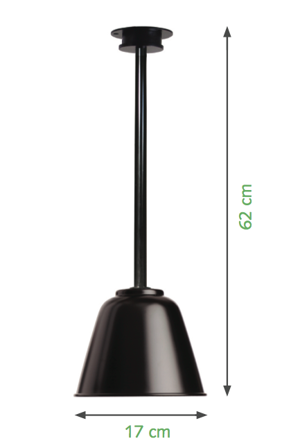 Kleine skandinavische Stab-Deckenlampe TUBY BELL, Bild 2