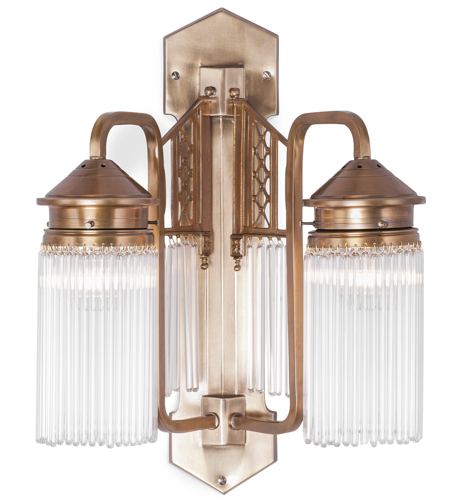 Double wall lamp with crystal glass curtain CHARLOTTE