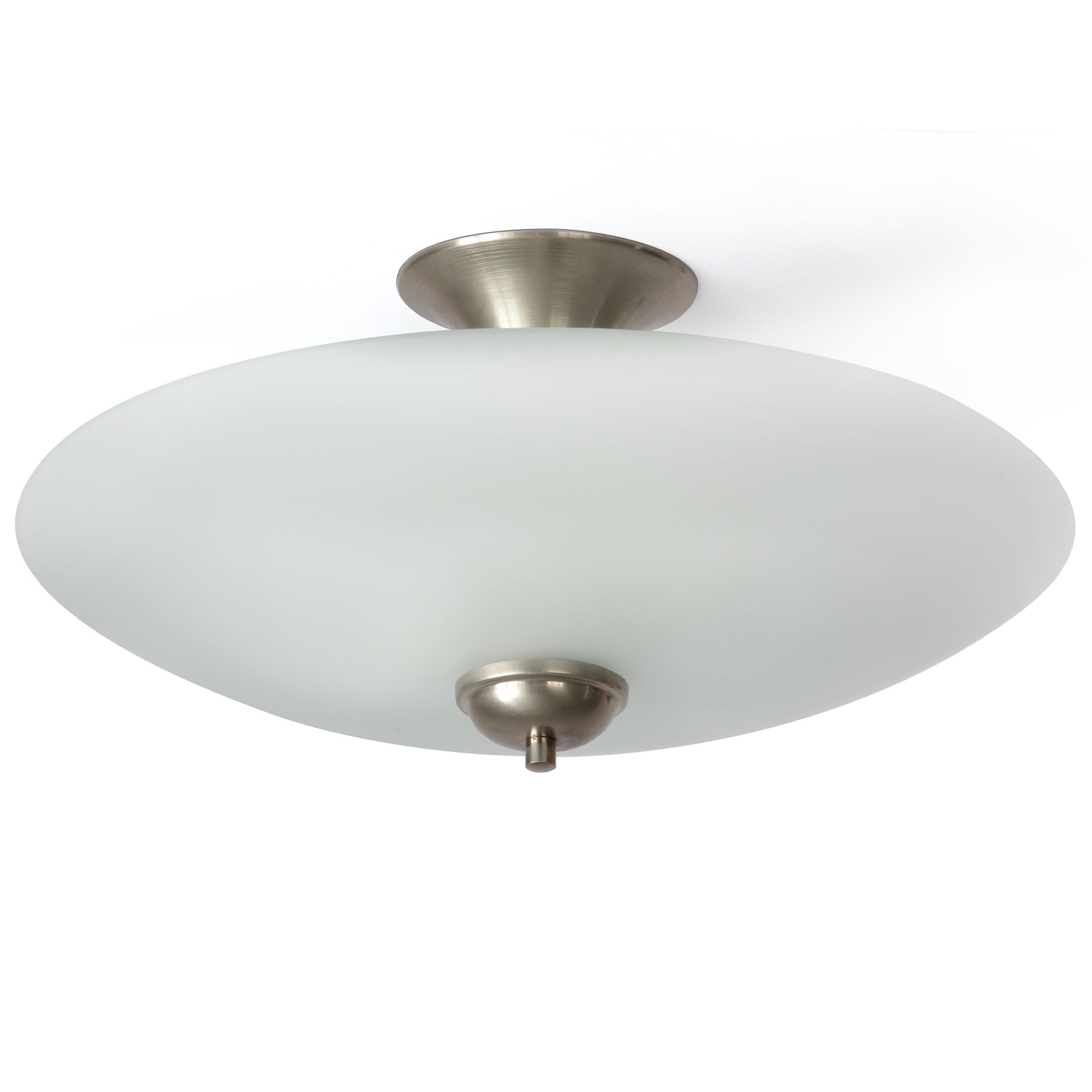 Klassische Glasschalen-Deckenleuchte (mattiert) mit indirektem Lichtanteil Ø 40/50 cm