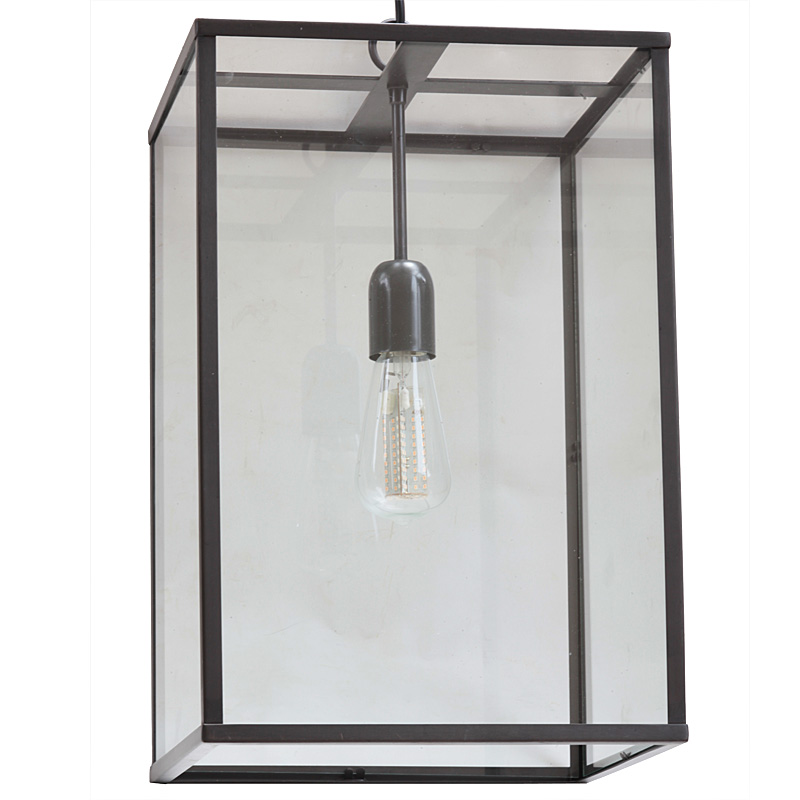 VITRINE Glaskasten-Pendelleuchte aus Messing