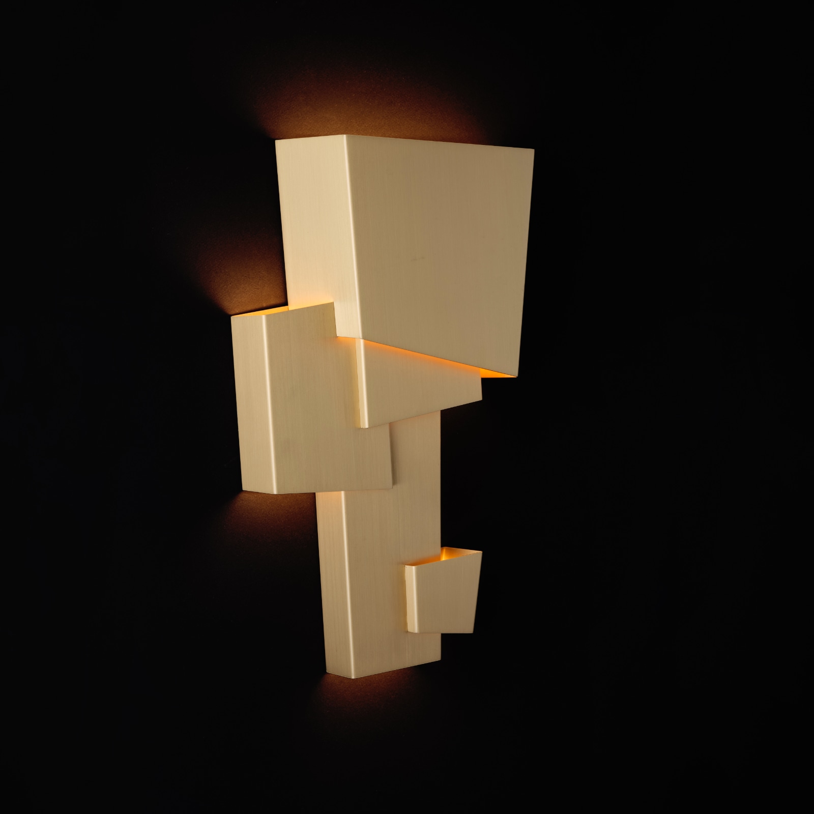 Skulptur-Wandleuchte MAP 1 aus Messing für indirektes Licht, Bild 8