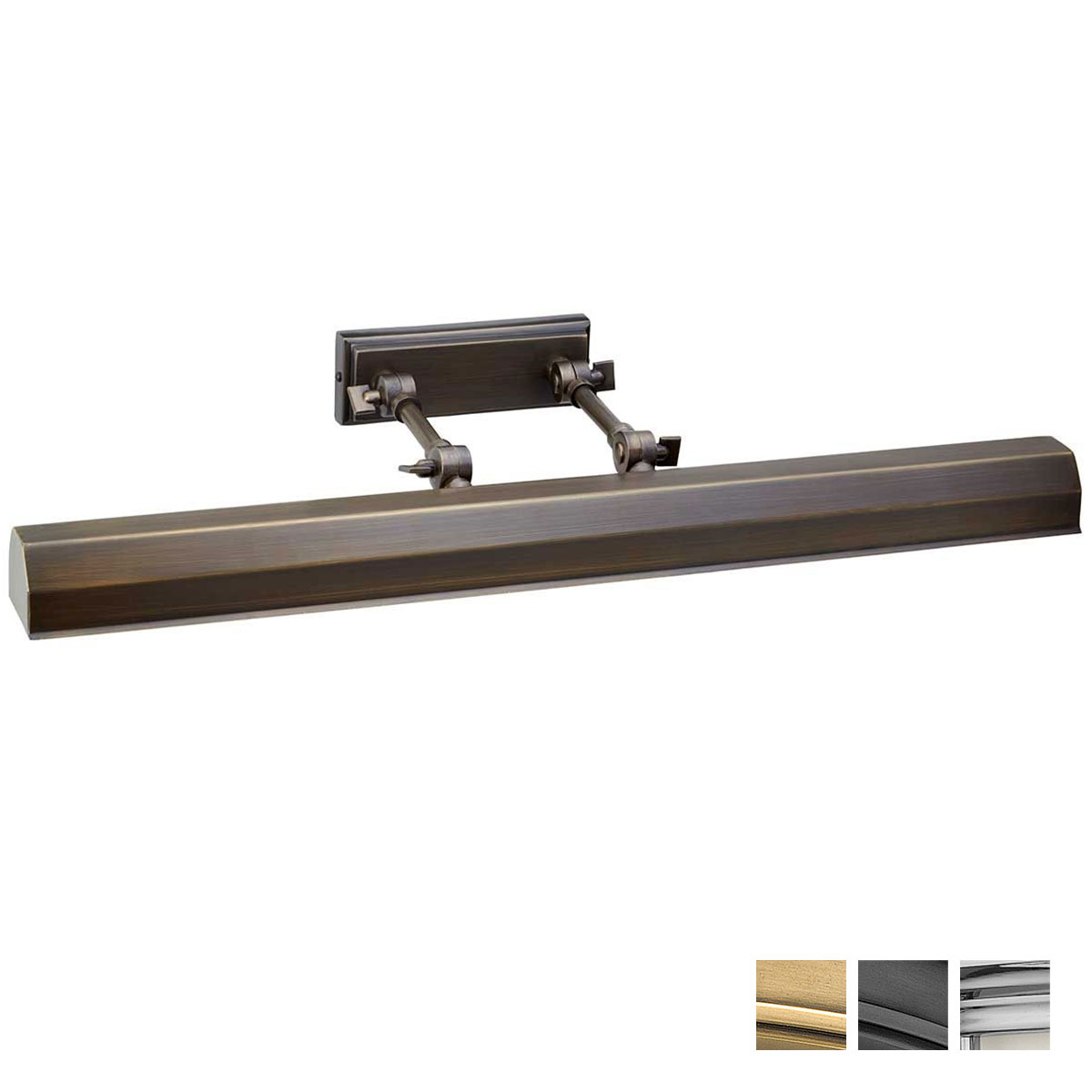 Breite Bilderleuchte aus Stahl, 65 cm
