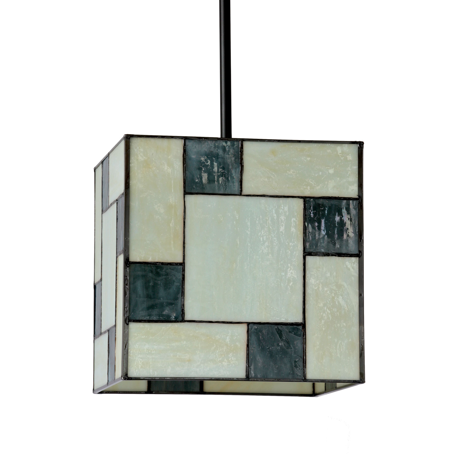 Würfel-Pendelleuche aus Tiffany-Glasscheiben