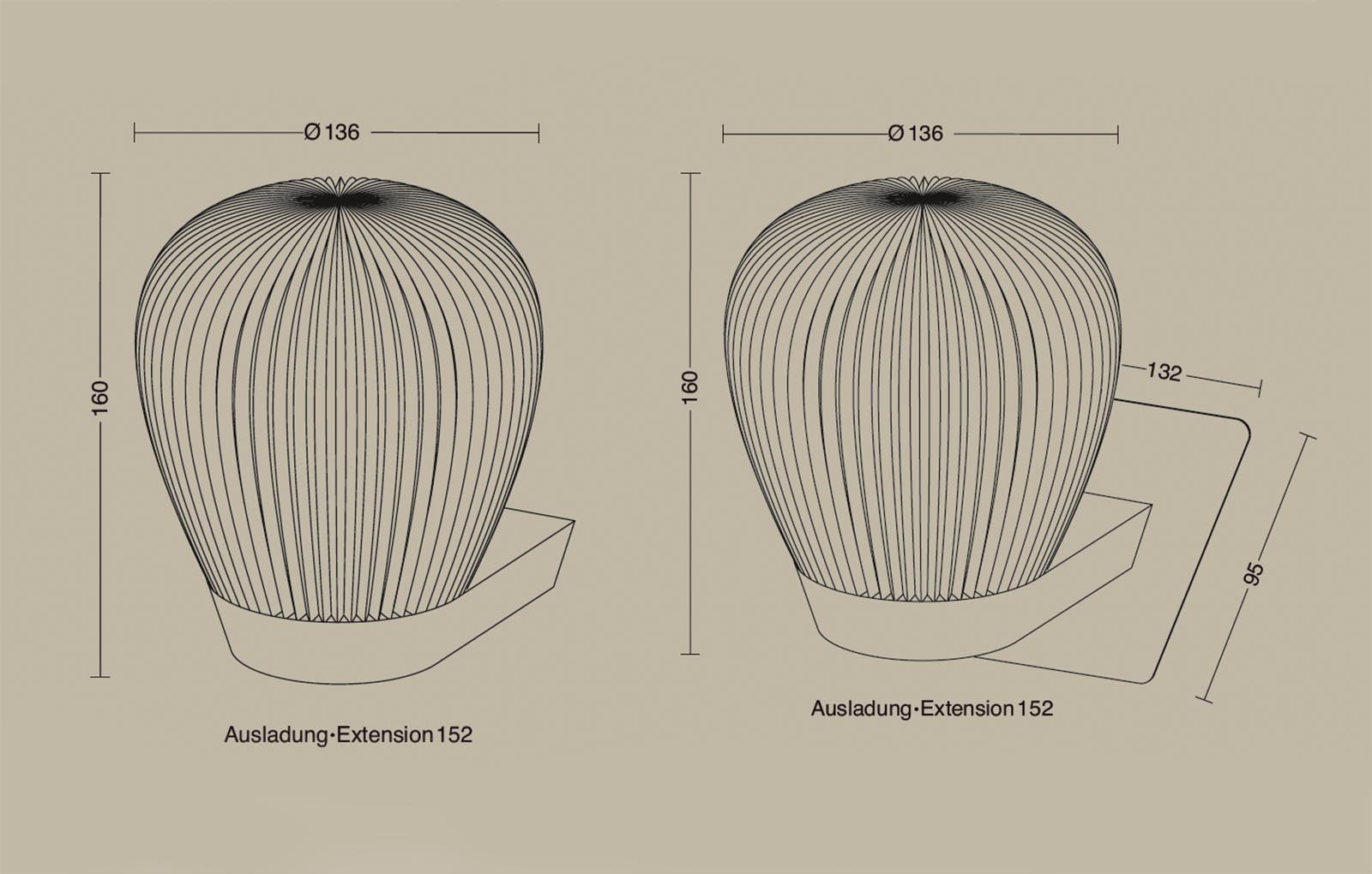 Small Wall Light with Pleated Glass Shade PLISSEE-W, Fig. 9