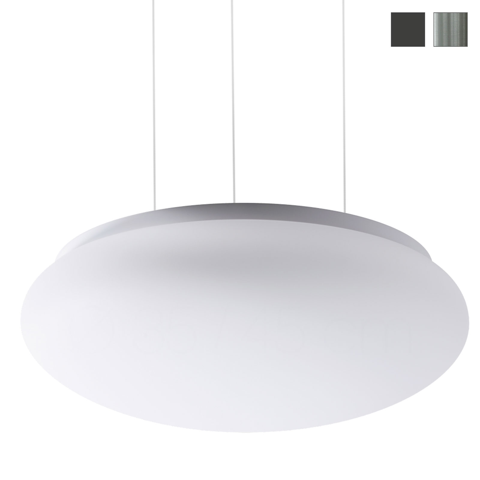 Schlichte gewölbte Schalen-Hängeleuchte RAKIS LED, Ø bis 45 cm