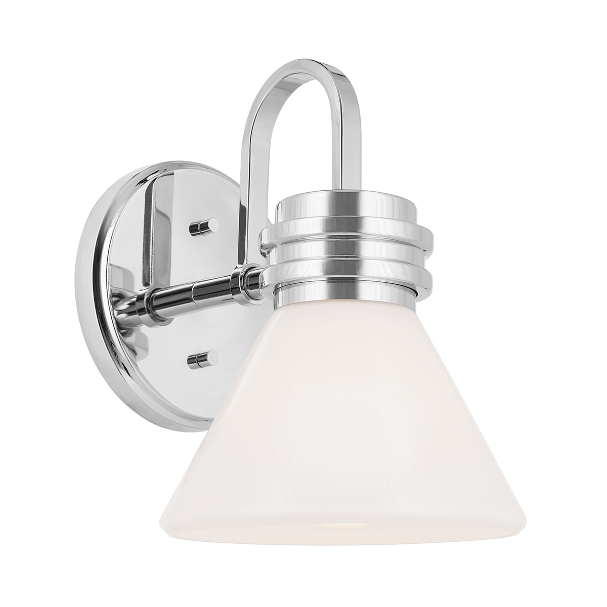 Wandleuchte mit Opalglas, auch für Badezimmer
