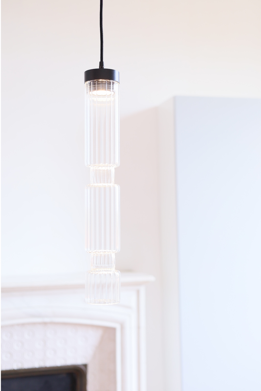 Schmale Glasröhren-Leuchte SAGANO, vier Größen: Modell 1 (Größe S) mit klarem Glas