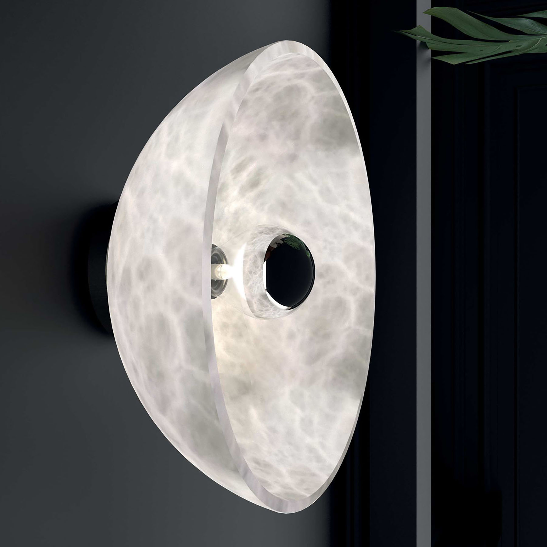 Exklusive Schalen-Wandleuchte aus Alabaster APOLLO
