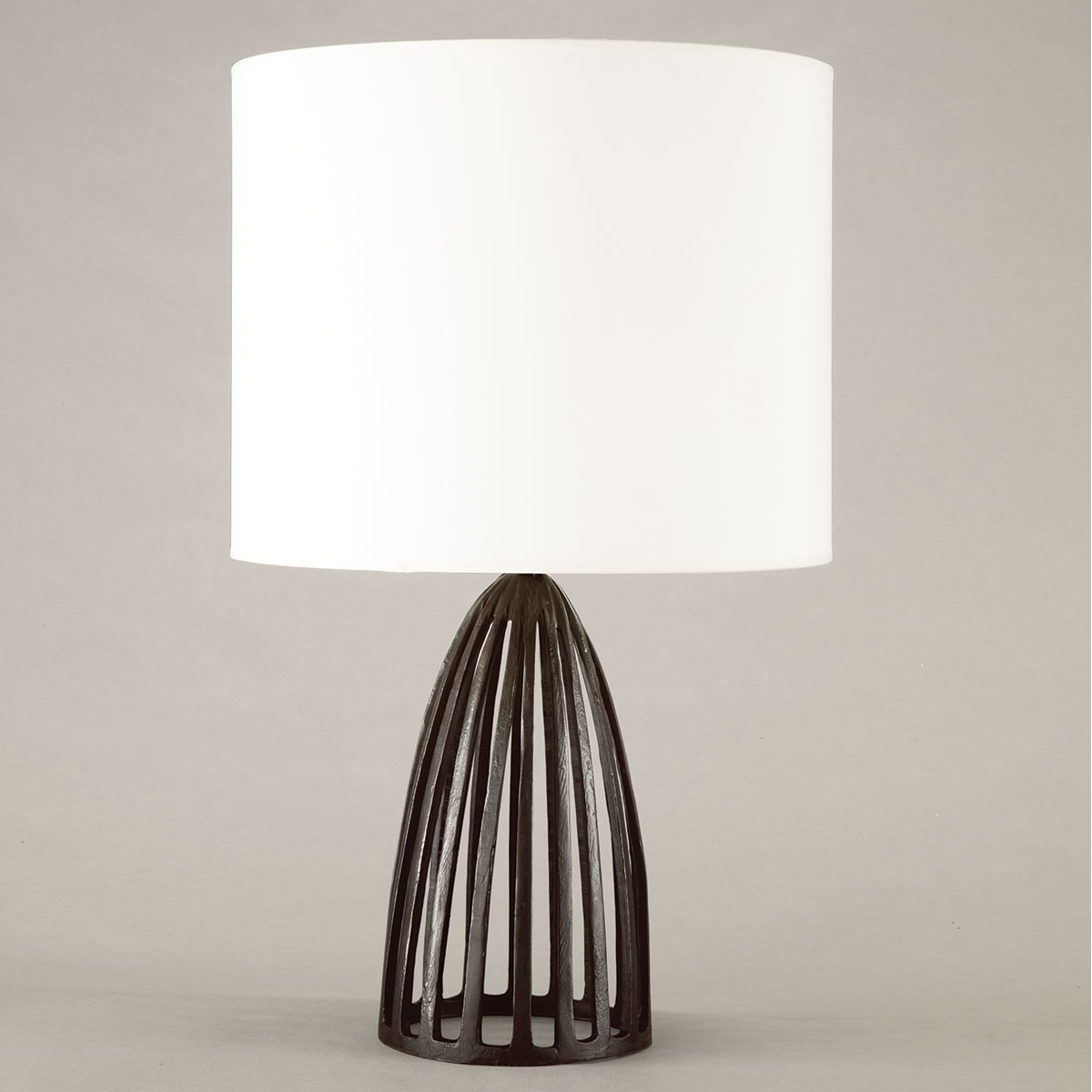 Cast Bronze Table Lamp GLORIA with Fabric Shade, Fig. 5