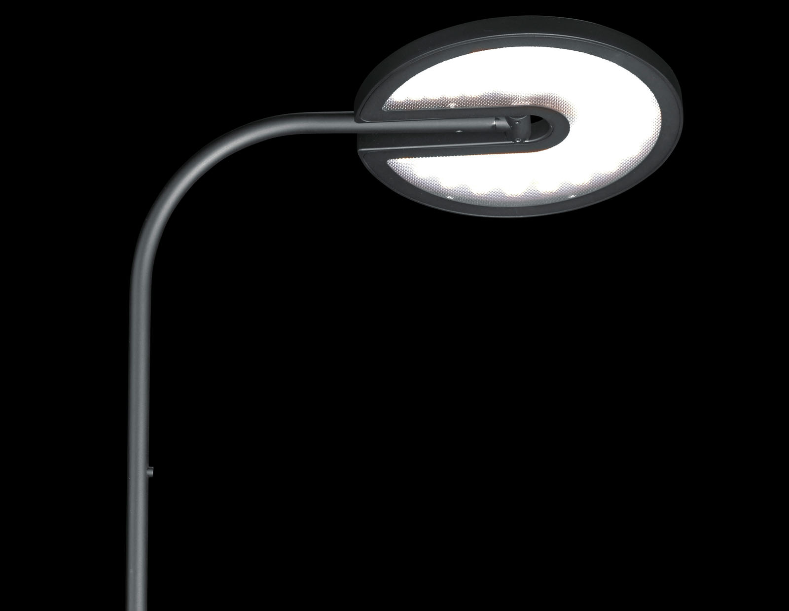 Versatile Reading Floor Lamp VINCE S with Powerful LED Light Source: Hier in der Oberfläche Schwarz