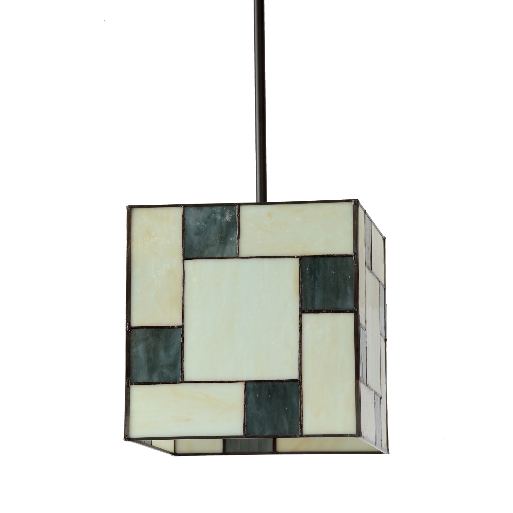Würfel-Pendelleuche aus Tiffany-Glasscheiben, Bild 3