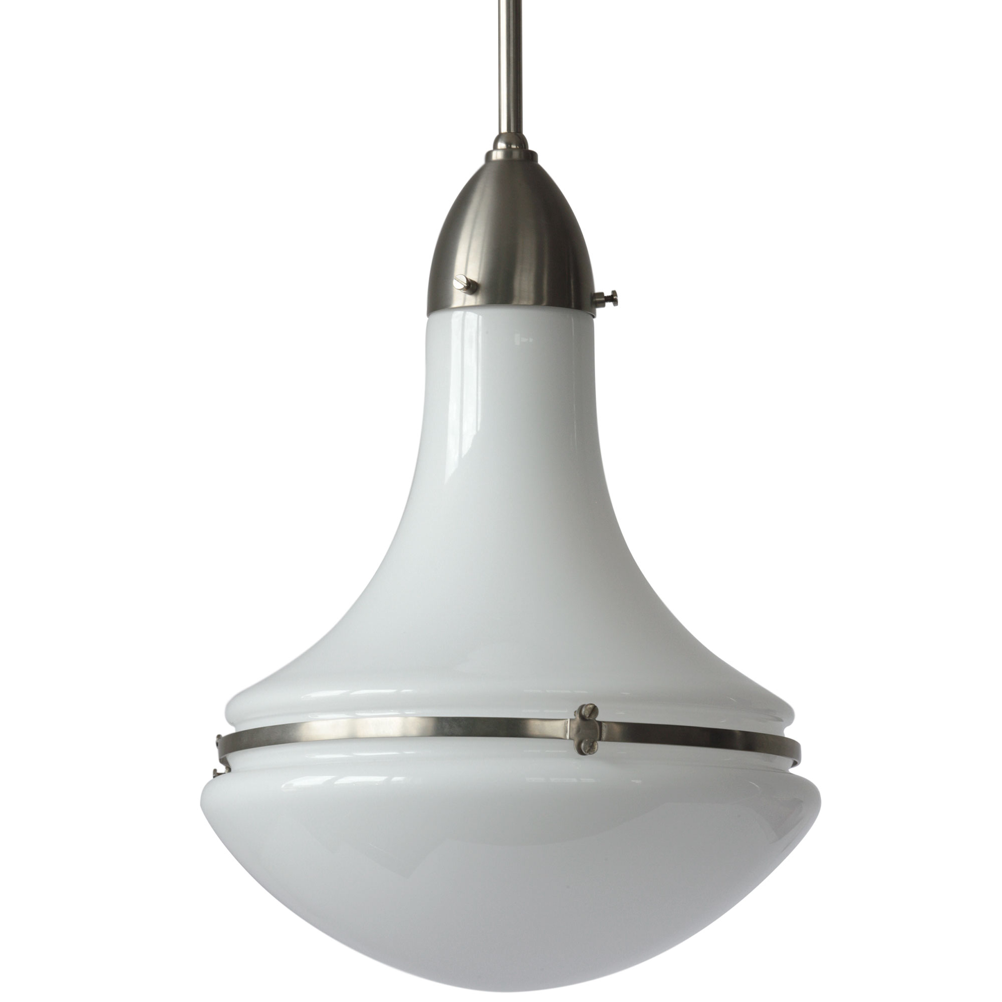 „Luzette“ Pendelleuchte mit zweiteiligem Opalglas-Schirm