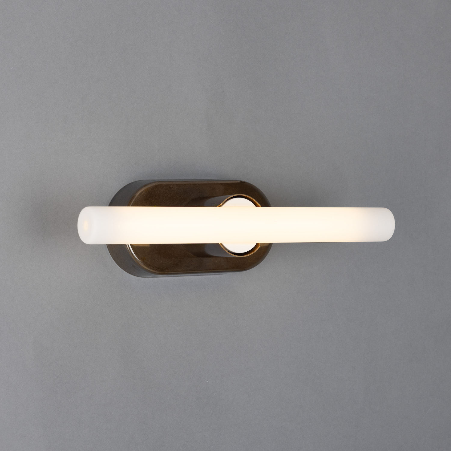 Brass Wall Light for Mirrors with LED Tube Bulb 30/50 cm: Alt-Messing patiniert, Modell 1