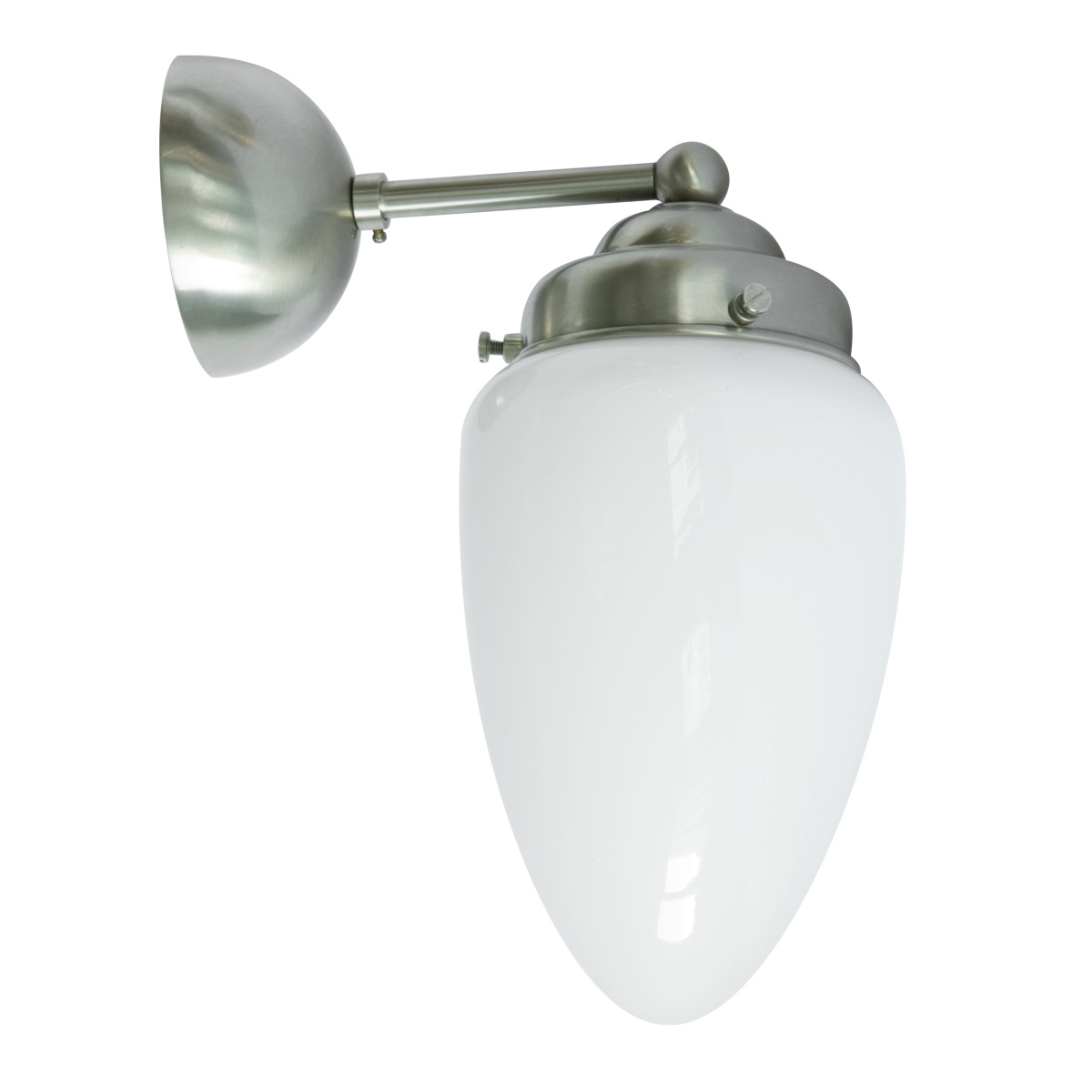 Wall lamp with long white pointed glass