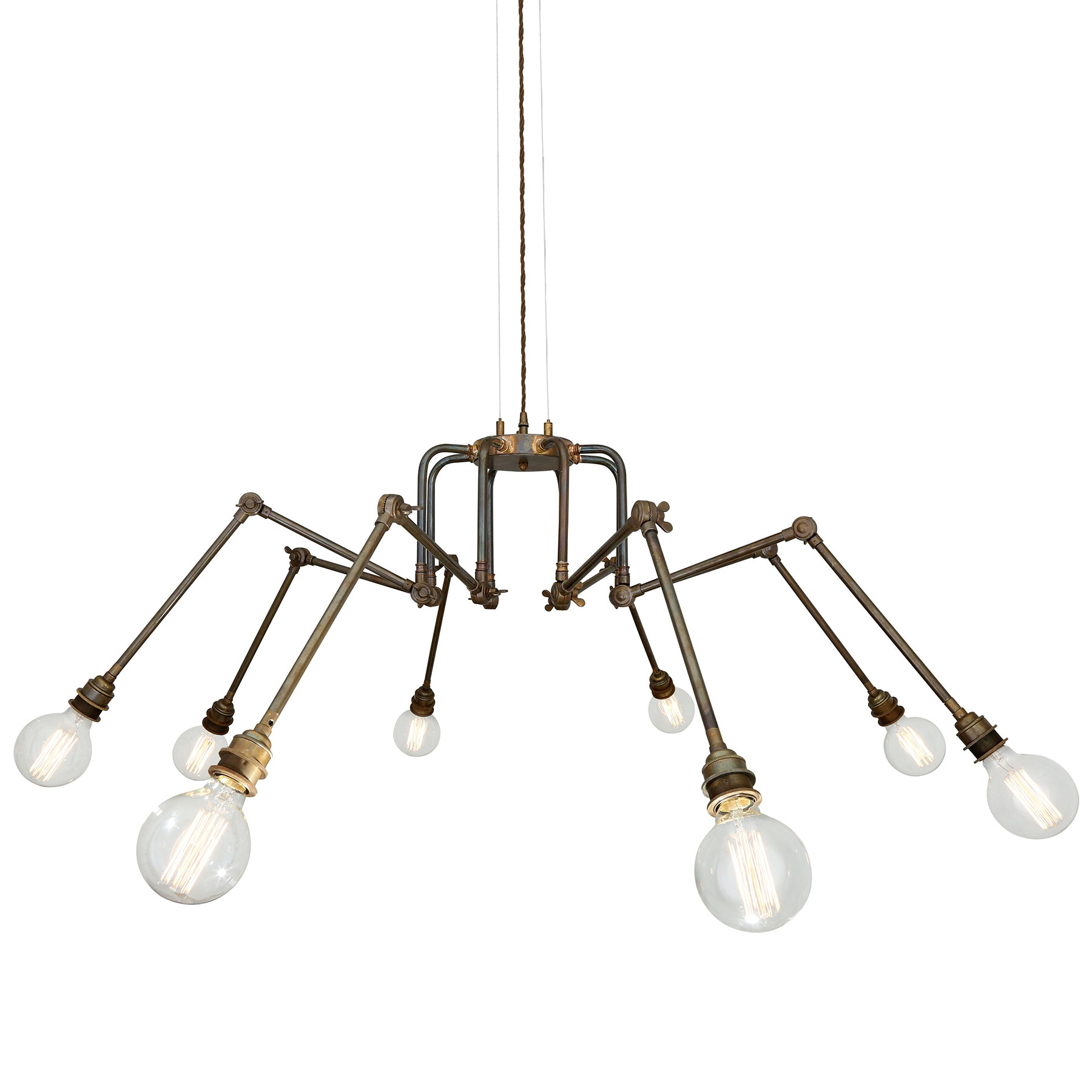 "Spider"-chandelier ARANEAE with 8 jointed arms (or legs?)