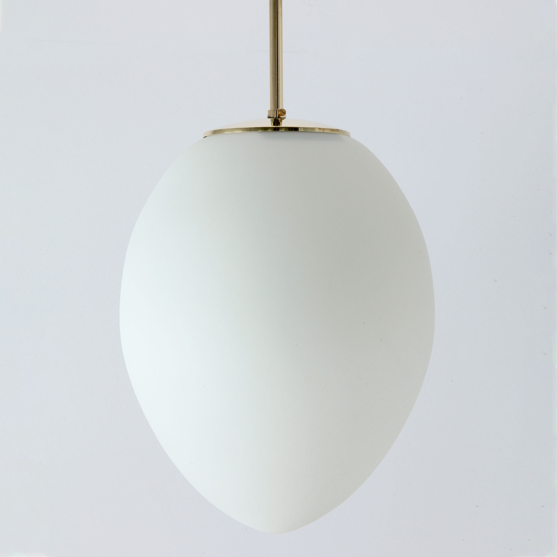 Nostalgic Rod Pendant Light With Oval Glass Shade (Bud / Egg)