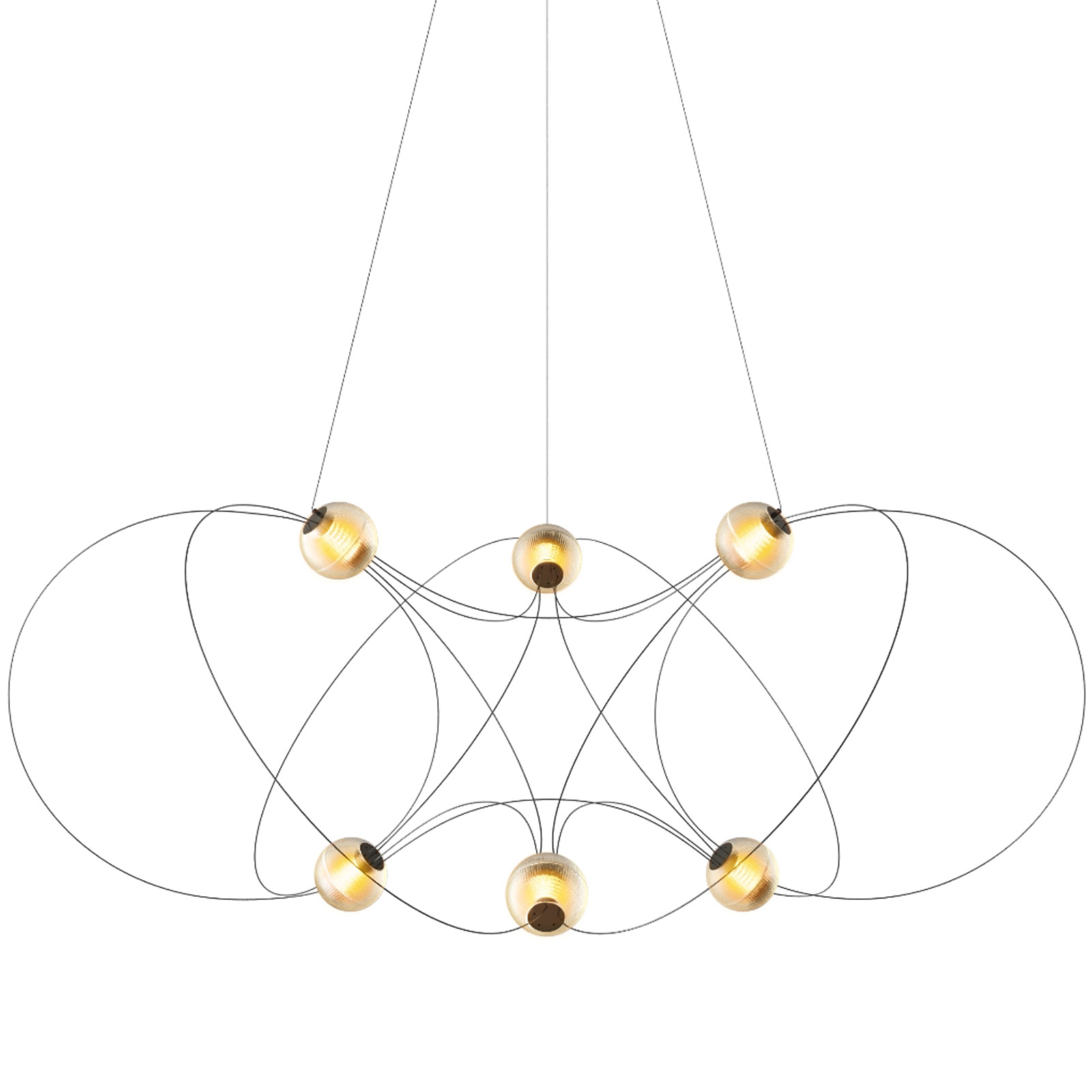 Schwebend-futuristischer Design-Leuchter MUNARI 6