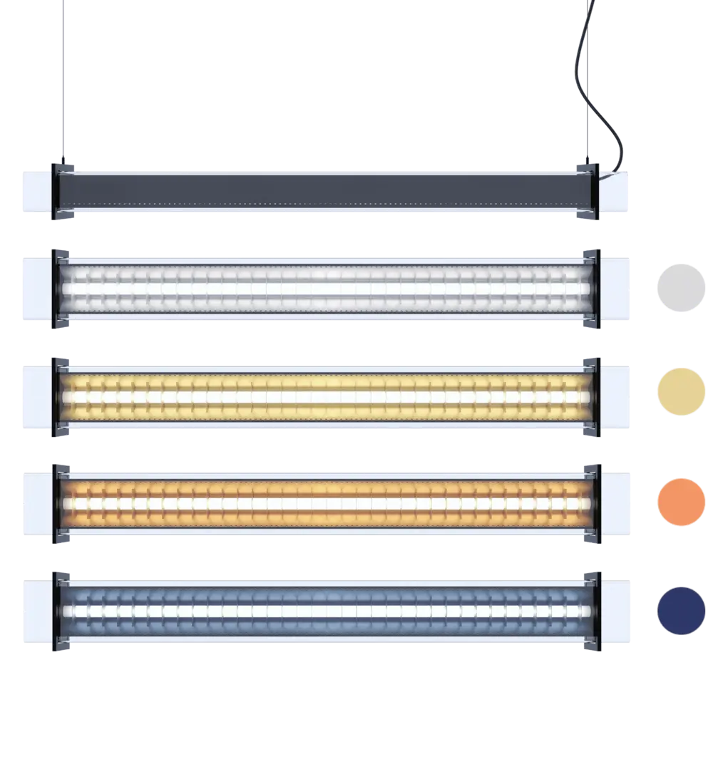 Dimmbare LED Balken-Pendelleuchte QUADRATUBE P2, Bild 2