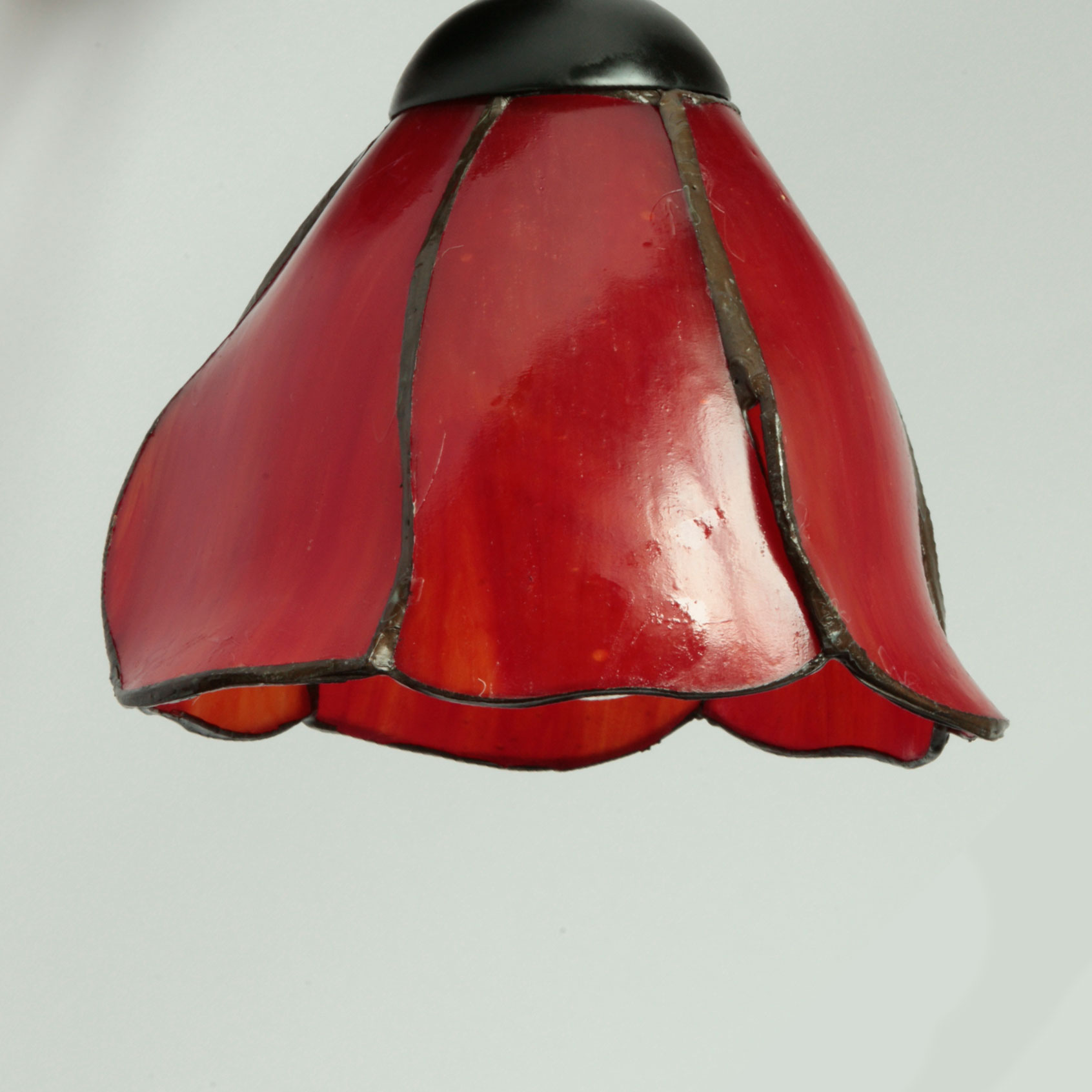 Intricate Glass Art Pendant Lamp "Poppy Blossom", Fig. 2
