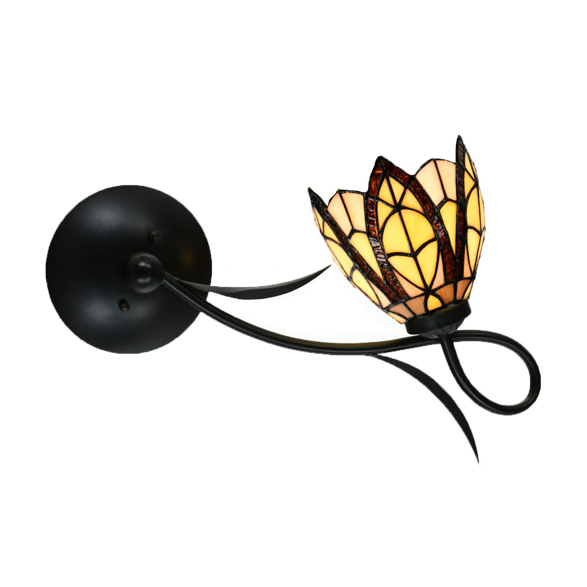 Small wall light with Tiffany flower shade