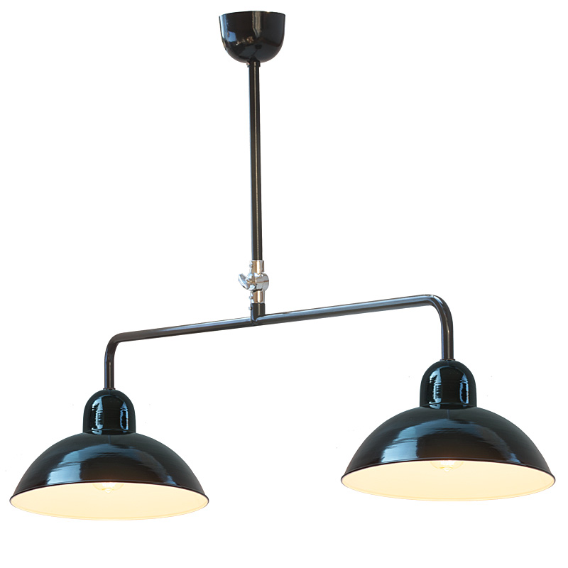 SOLINGEN II Doppelpendelleuchte mit Bauhaus-Schirmen