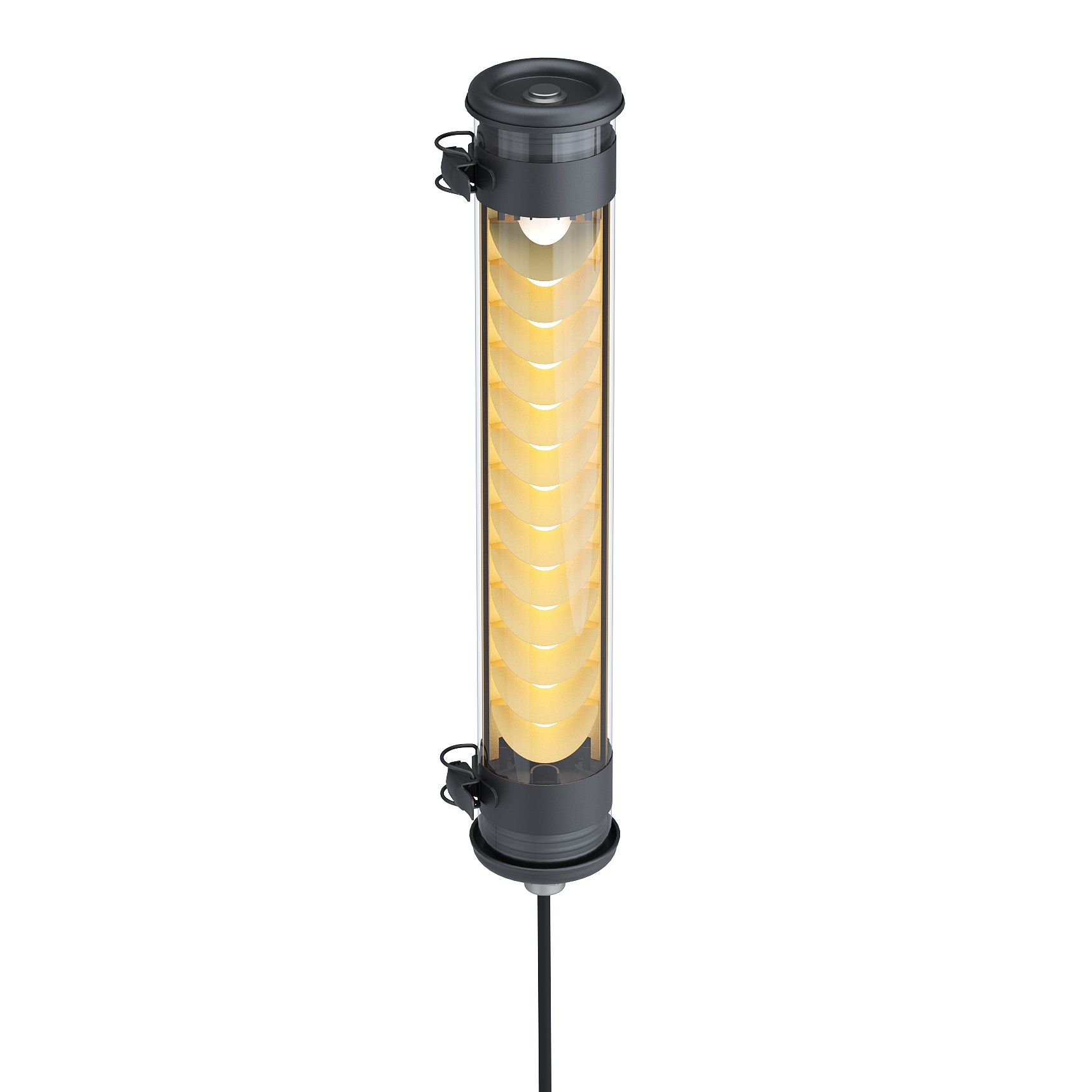Röhren-Wandleuchte mit Stecker ELGAR PUSH