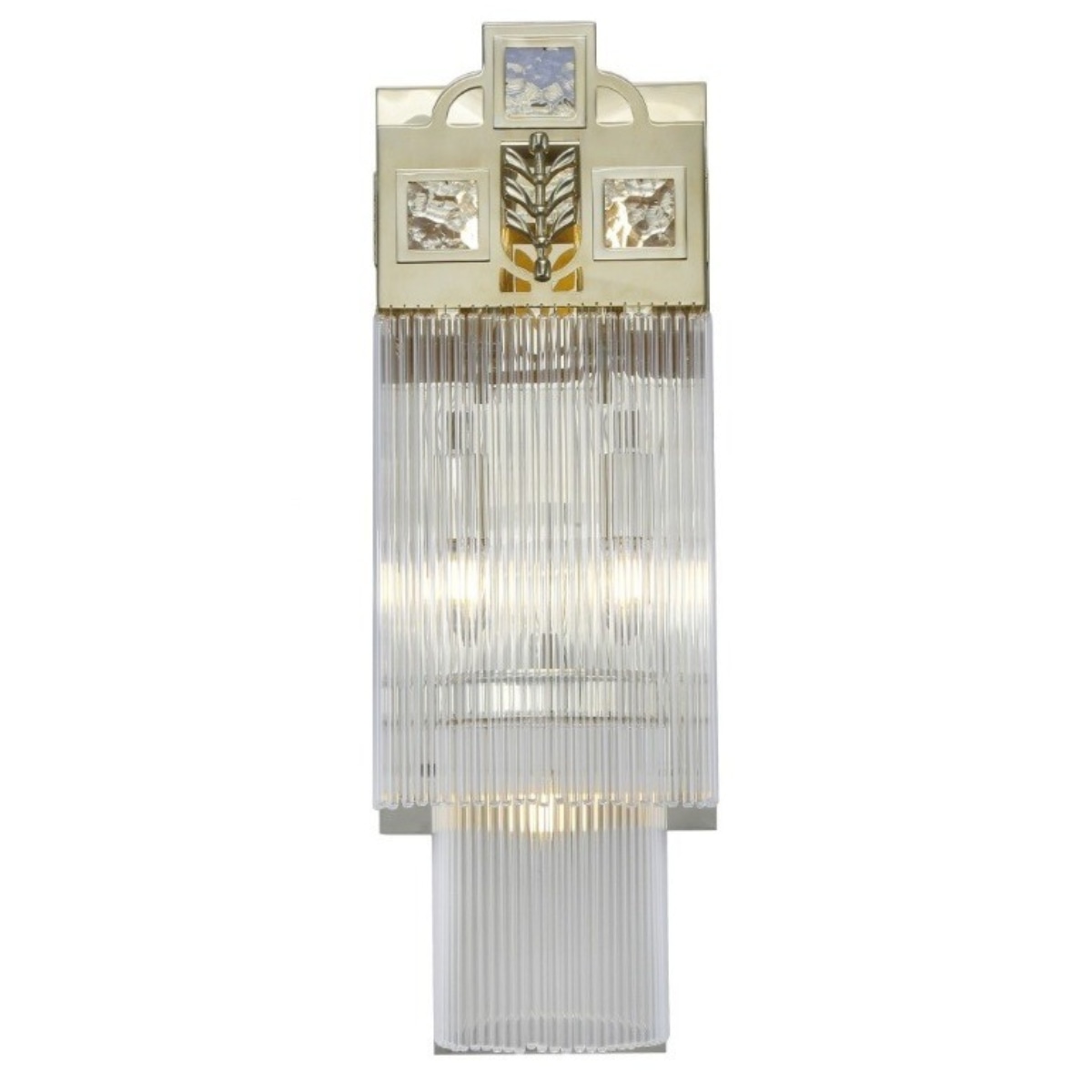 WIENER Art Nouveau crystal glass wall sconce II