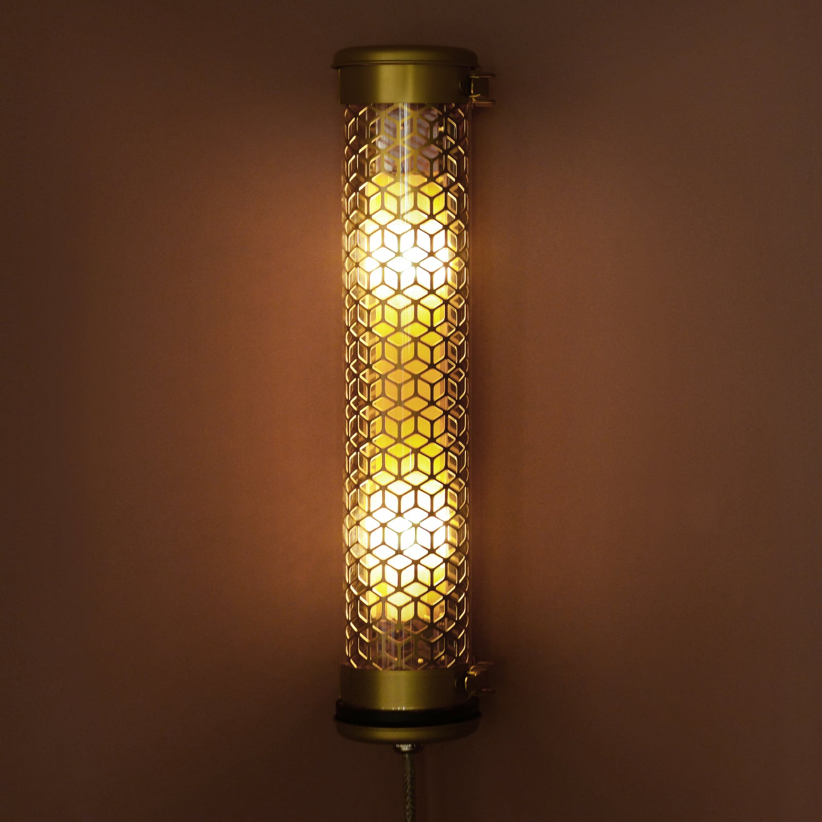 Design-Röhrenleuchte VENDÔME MINI mit Hexagon-Lochblende (IP68, 52 cm)