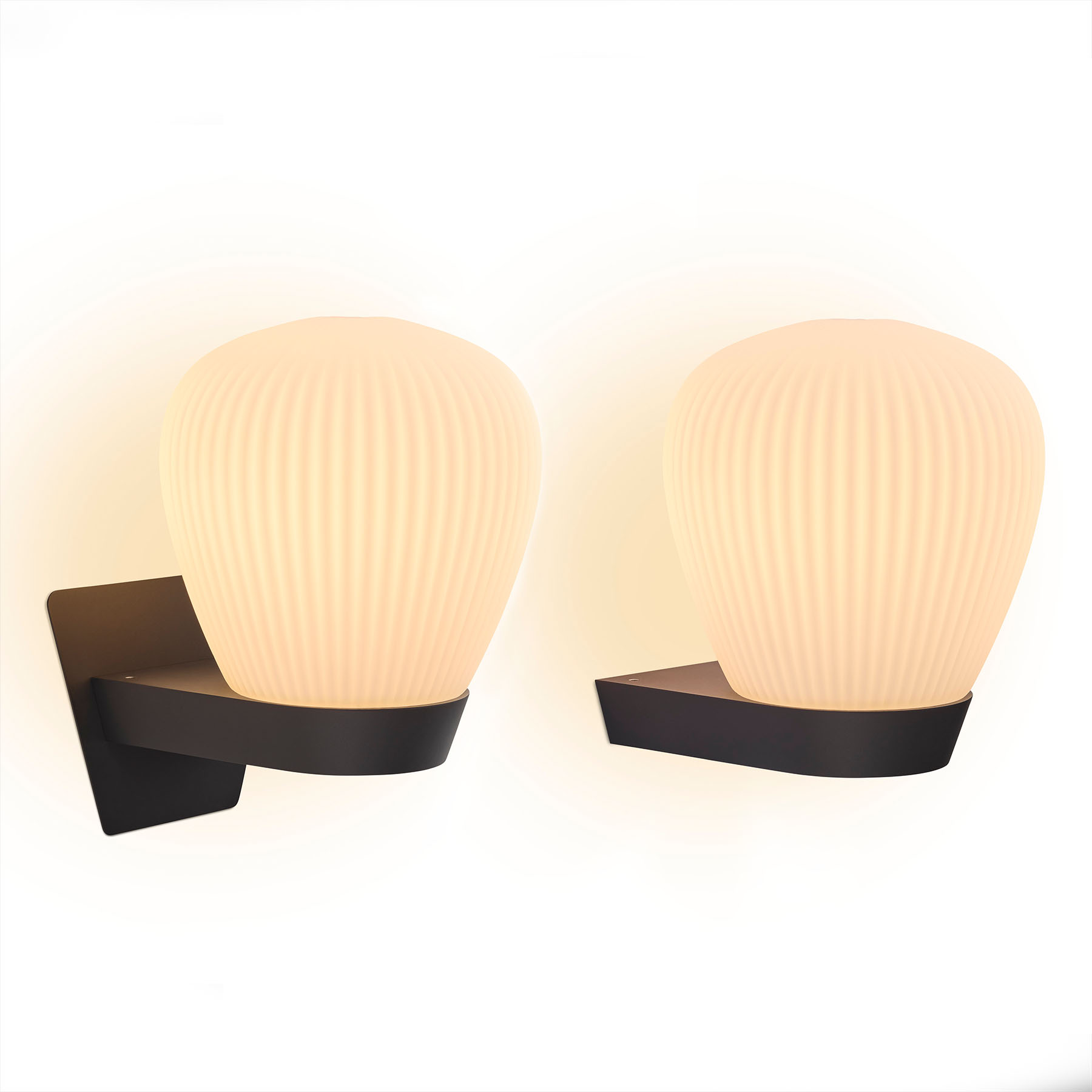 Small Wall Light with Pleated Glass Shade PLISSEE-W, Fig. 3