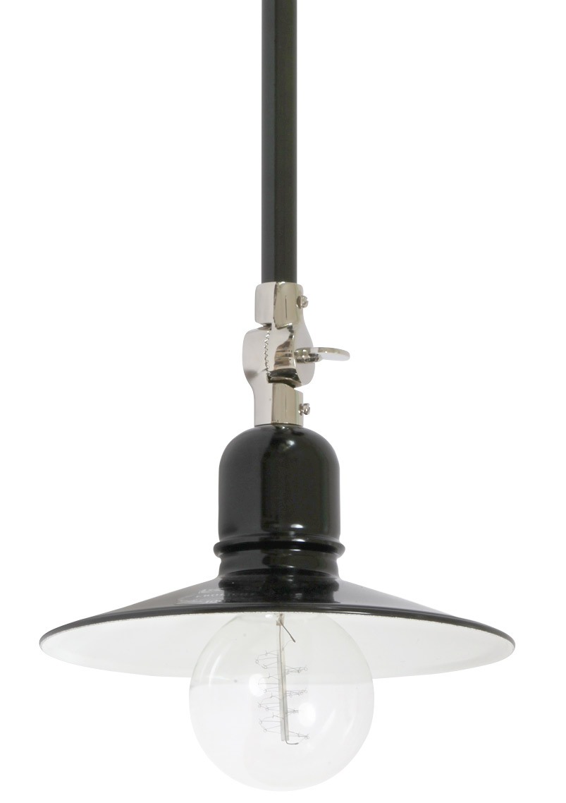 Stab-Pendelleuchte mit Gelenk, z.B. für Dachschrägen, Ø 16-40 cm