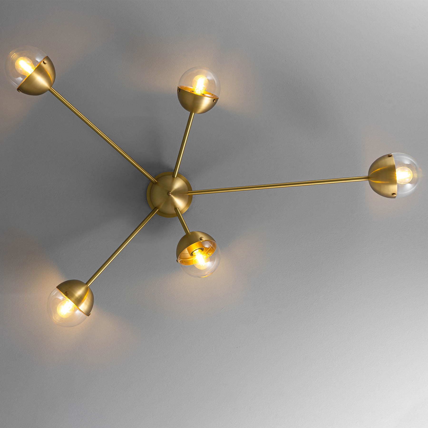 5-armiger Stern-Deckenleuchter MOLECULE SPARK