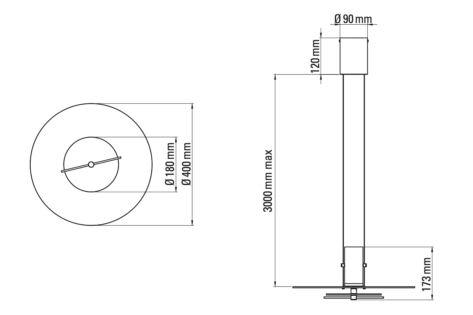 DELUMINA Pendant Lamp with Glass Disc, Fig. 6