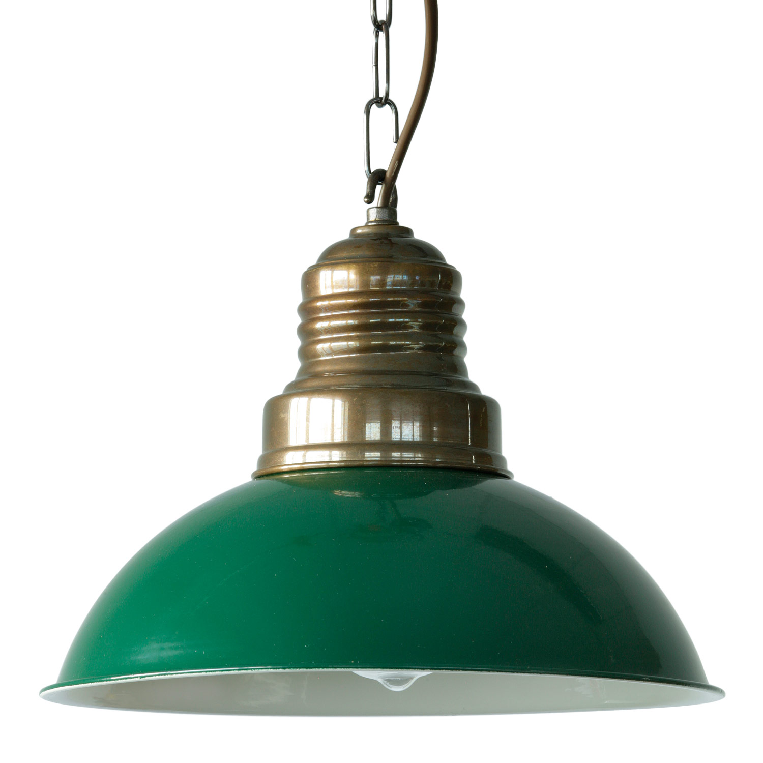 Nostalgische Fabriklampe mit Kettenaufhängung