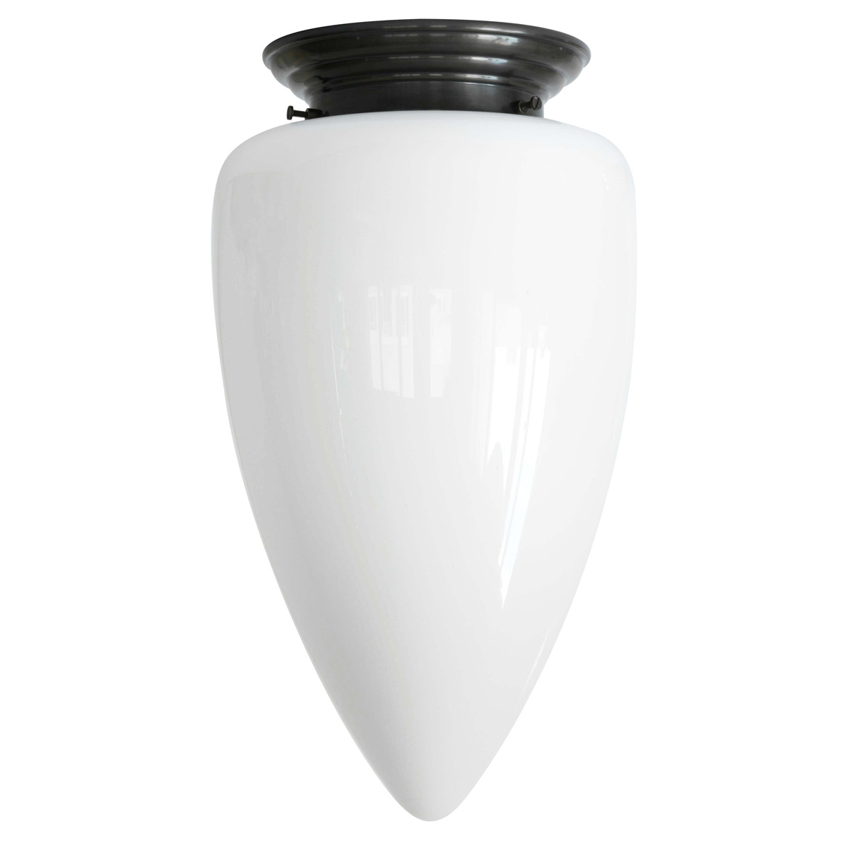 Ceiling lamp with long opal pointed glass Ø 24 cm