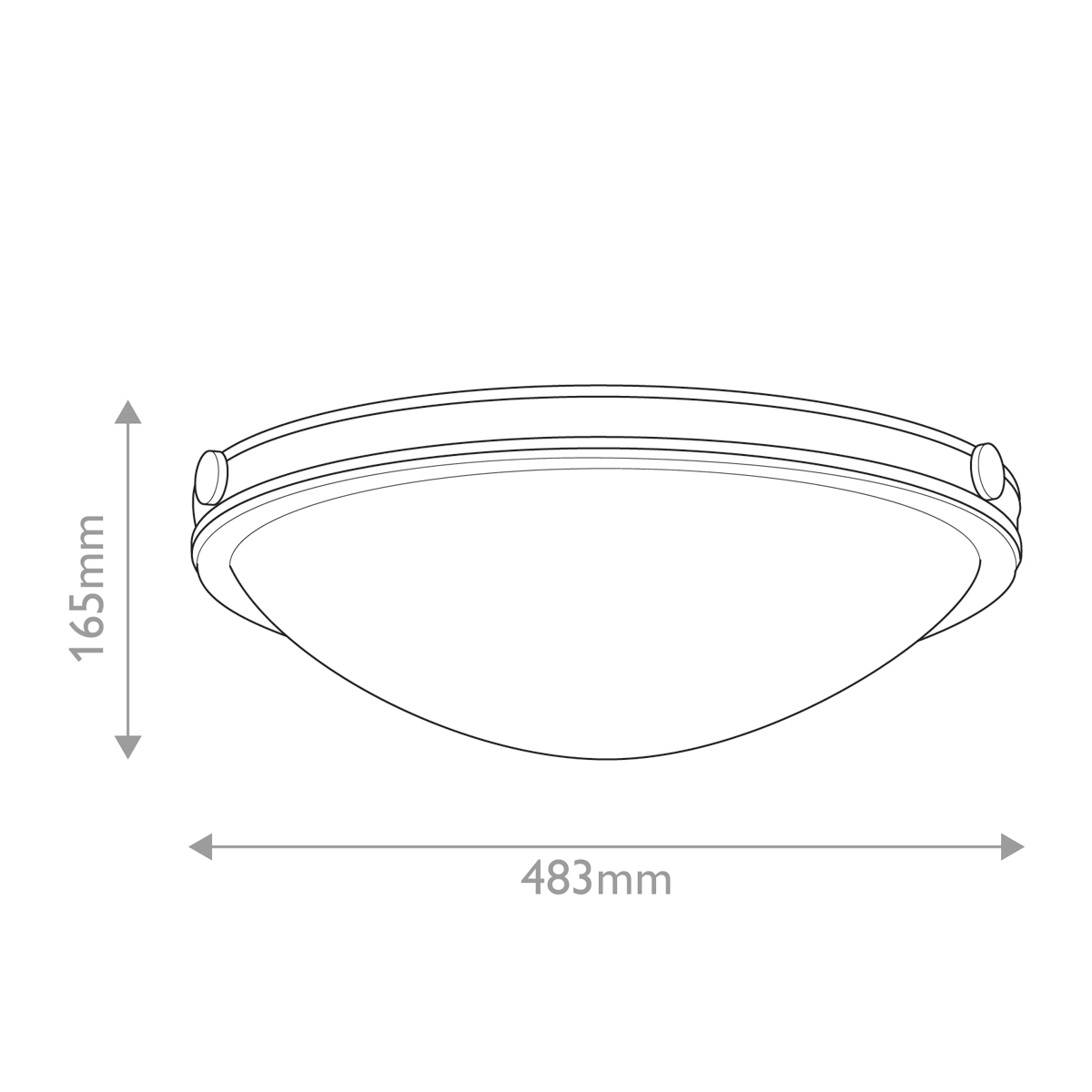 Große Deckenleuchte mit Opalglas-Kuppel, Ø 48 cm, Bild 8