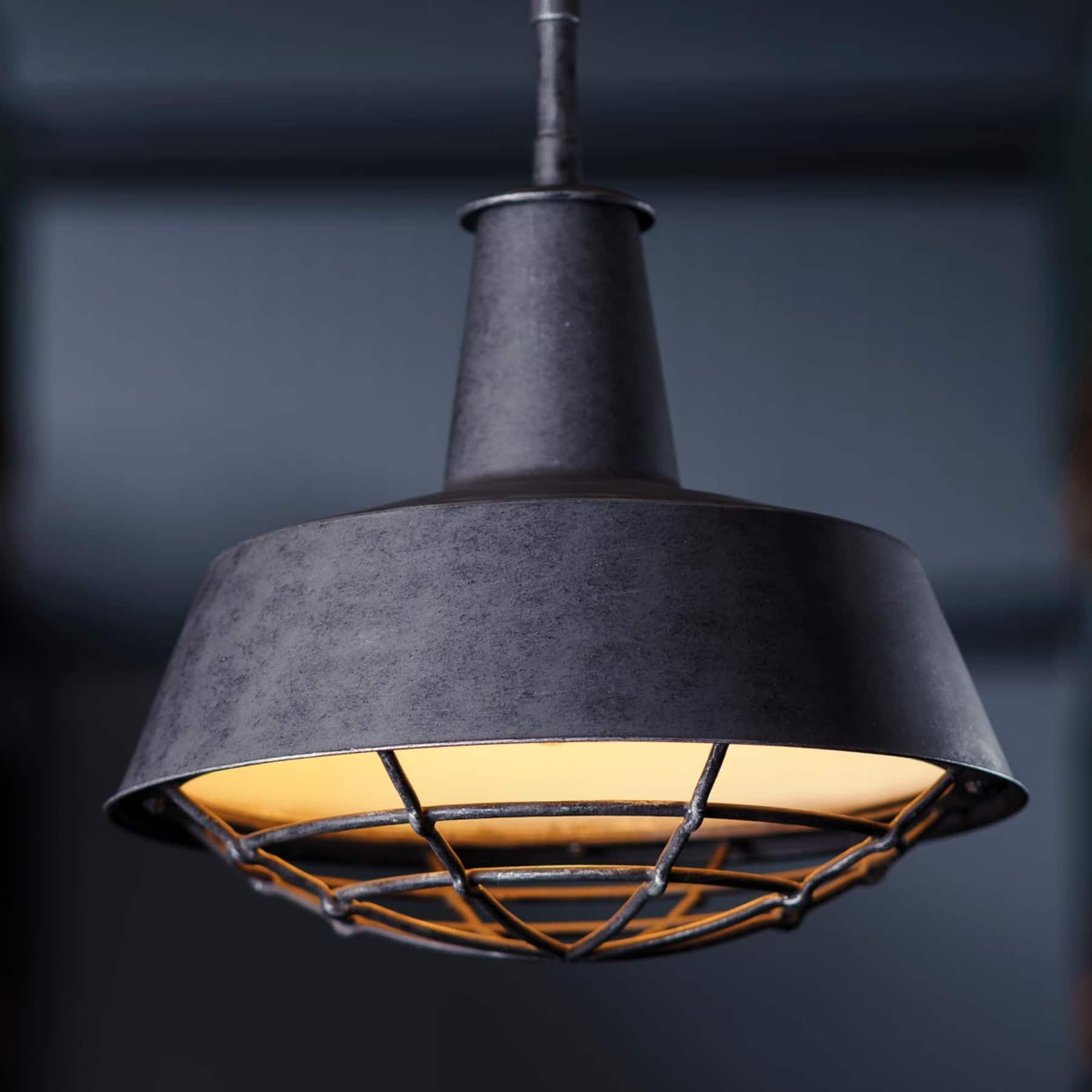 Industriestil-Hängeleuchte HL2700 mit robustem Schutzkorb, Ø 30–50 cm